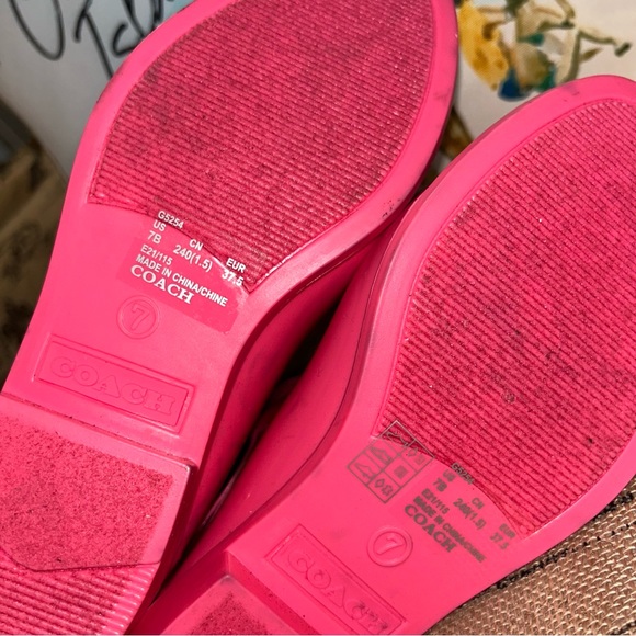 Coach NWOB!! Rivington Pink Rain Bootie Size 7 - Picture 12 of 13